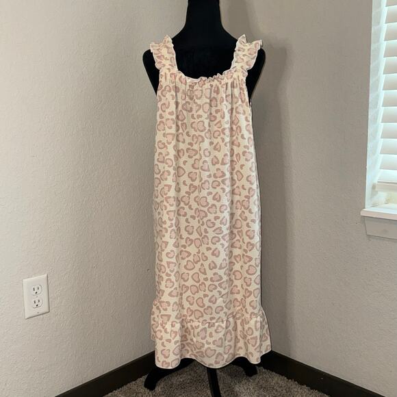 Women's Slip Dress Soft Pink Cheetah Print Sabrina Carpenter Vibe Medium - Picture 2 of 5